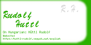 rudolf huttl business card