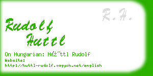 rudolf huttl business card